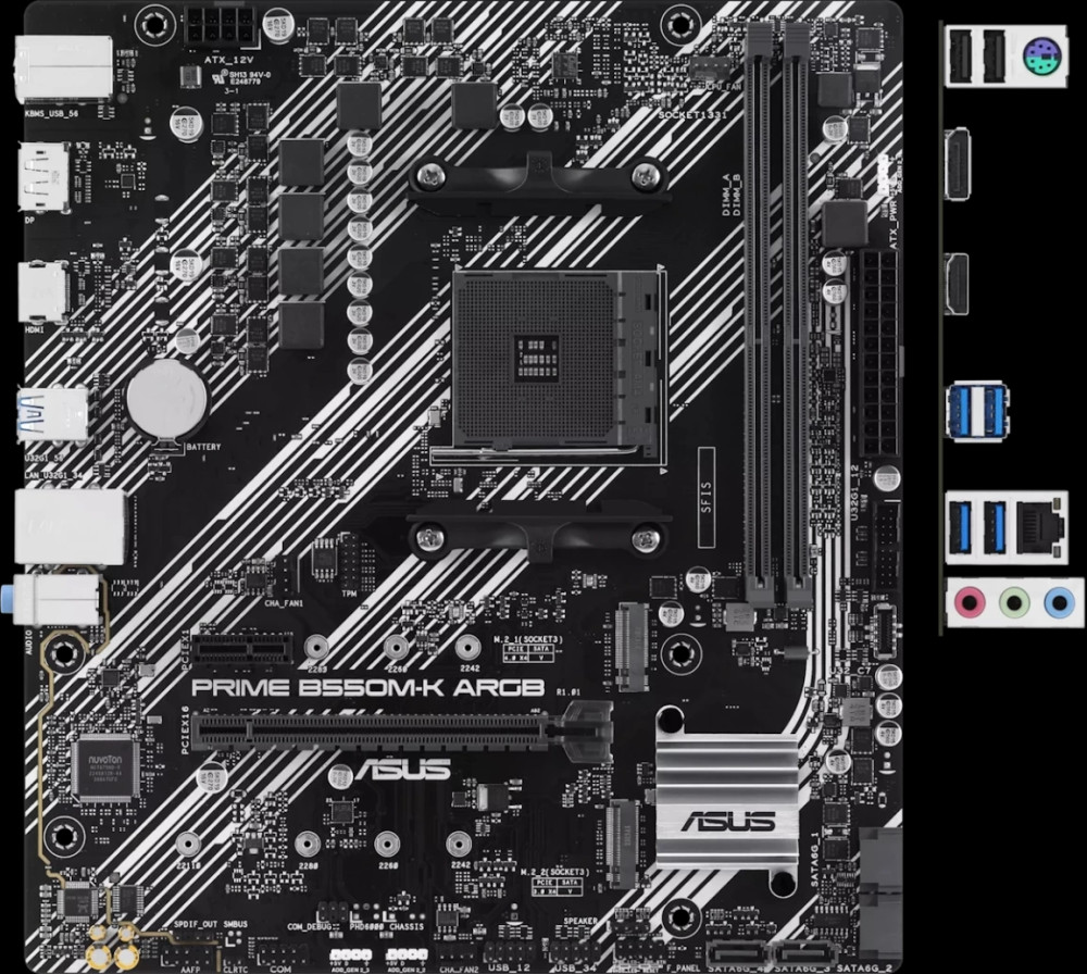 Материнская плата Asus PRIME B550M-K ARGB (90MB1GC0-M0EAY0)