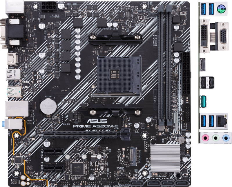 Материнская плата Asus PRIME A520M-E (90MB1510-M0EAY0)