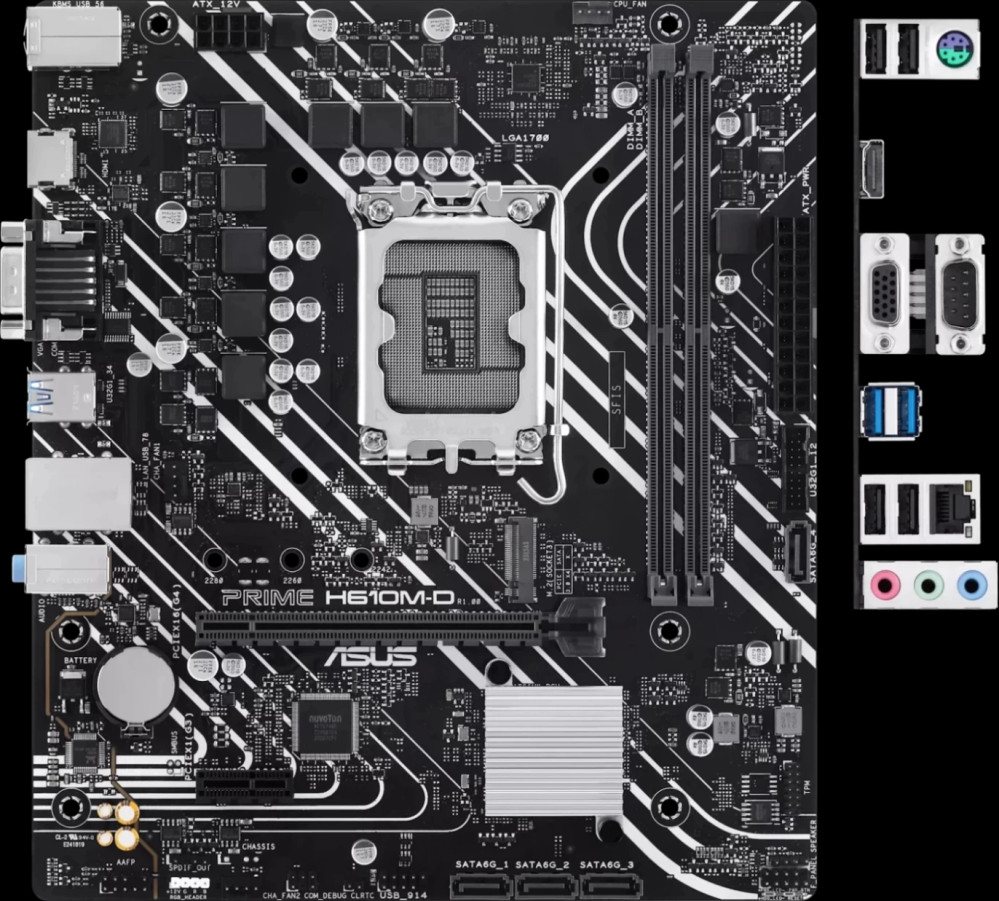 Материнская плата Asus PRIME H610M-D DDR5 (90MB1G80-M0EAY0)