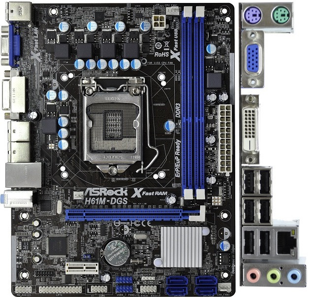 Материнская плата ASRock H61M-DGS