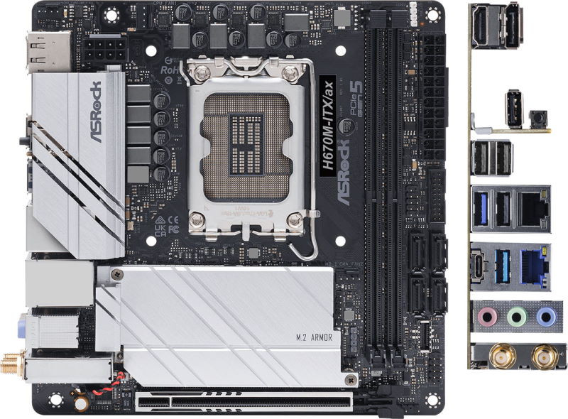 Материнская плата ASRock H670M-ITX/ax (90-MXBHZ0-A0UAYZ)