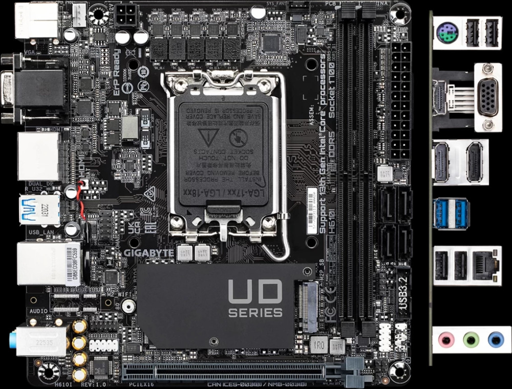 Материнська плата Gigabyte H610I DDR5