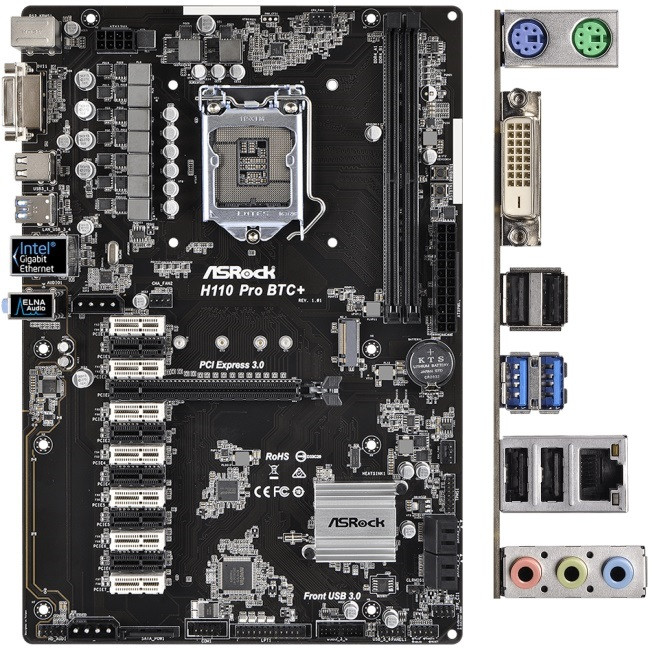Материнская плата ASRock H110 Pro BTC