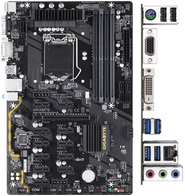 Материнская плата Gigabyte GA-B250-FinTech rev. 1.0