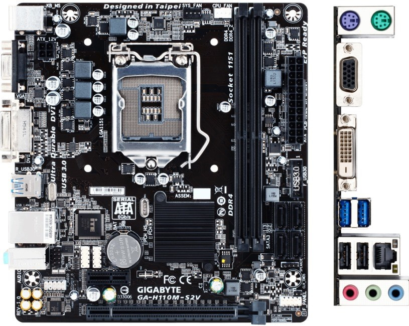 Материнская плата Gigabyte GA-H110M-S2V rev. 1.0