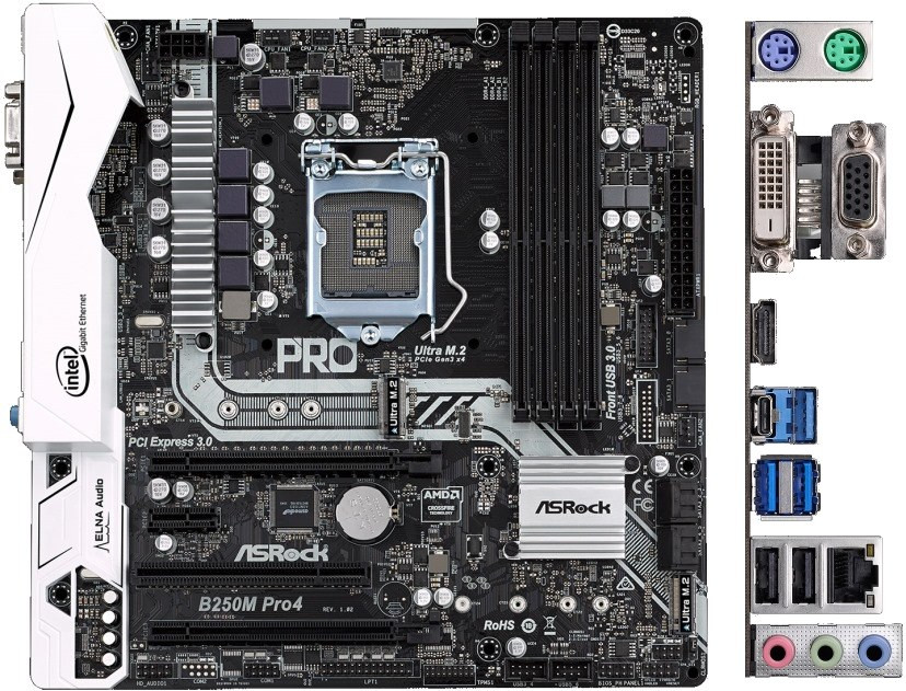 Материнская плата ASRock B250M Pro4