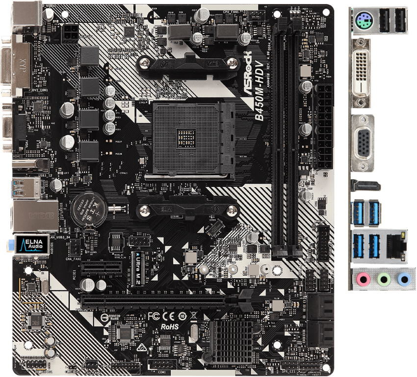 Материнская плата ASRock B450M-HDV R4.0