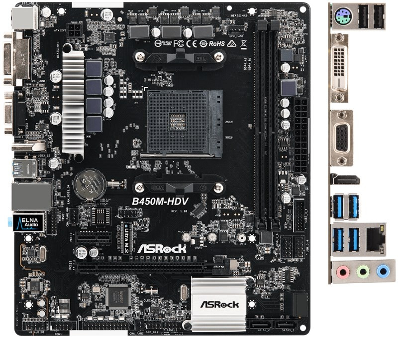 Материнская плата ASRock B450M-HDV