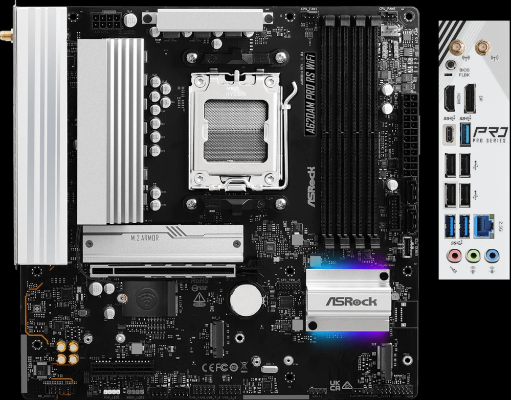 Материнская плата ASRock A620AM Pro RS WiFi