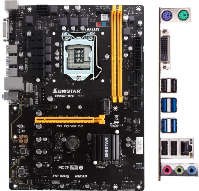 Материнська плата Biostar TB250-BTC Ver. 6.x