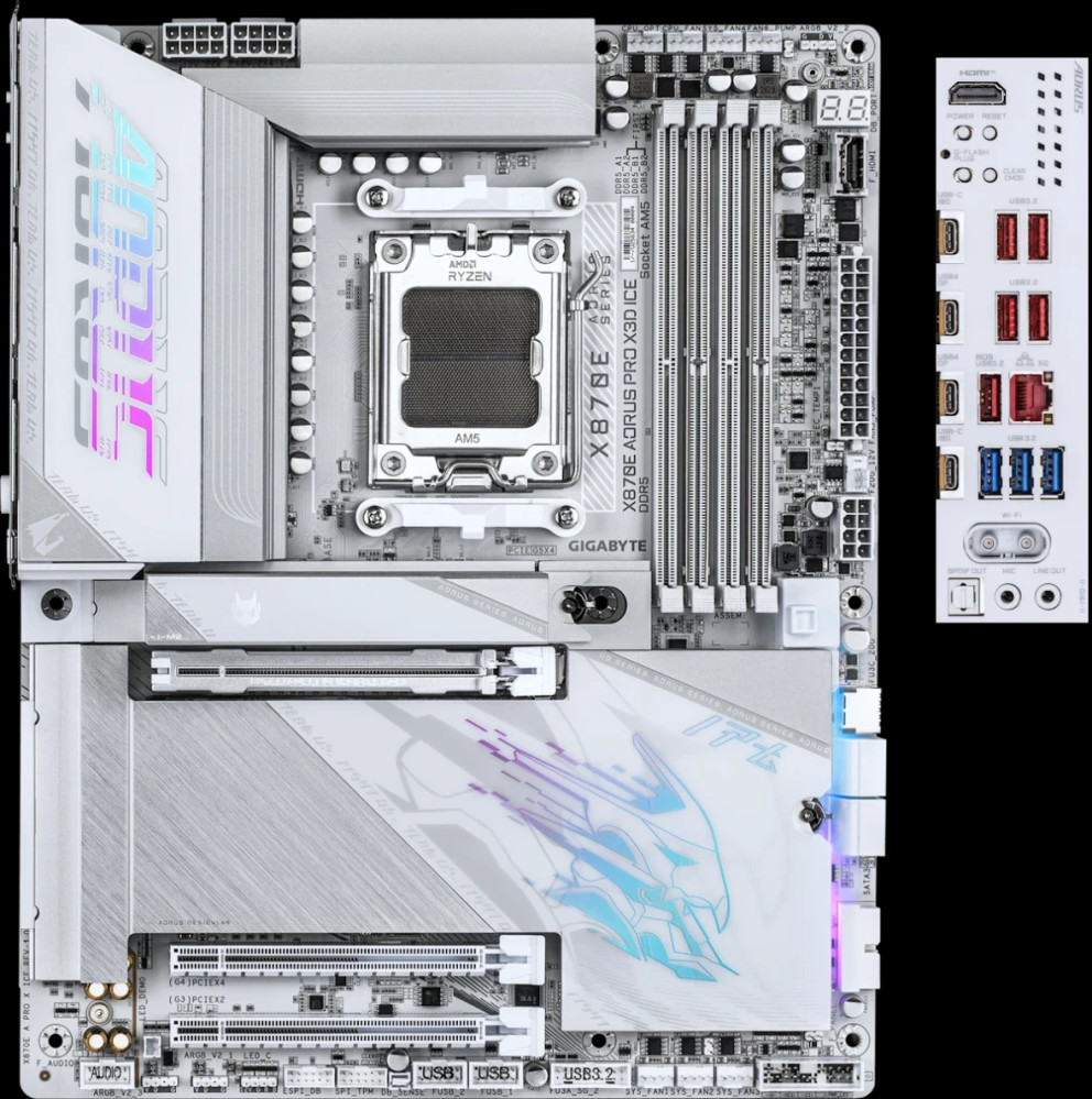 Материнская плата Gigabyte X870E AORUS PRO X3D ICE