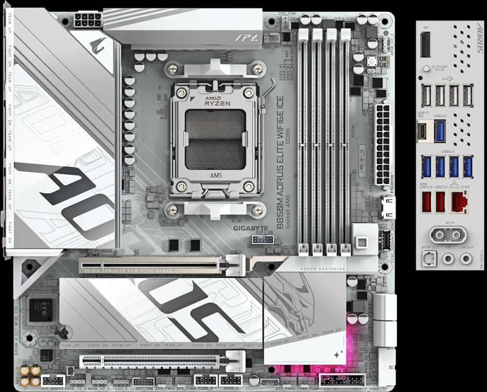 Материнская плата Gigabyte B850M AORUS ELITE WIFI6E ICE