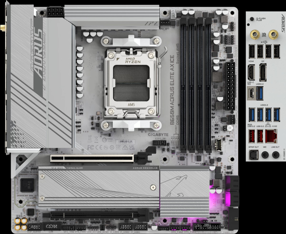 Материнская плата Gigabyte B650M AORUS ELITE AX ICE