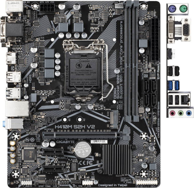Материнская плата Gigabyte H410M S2H V2
