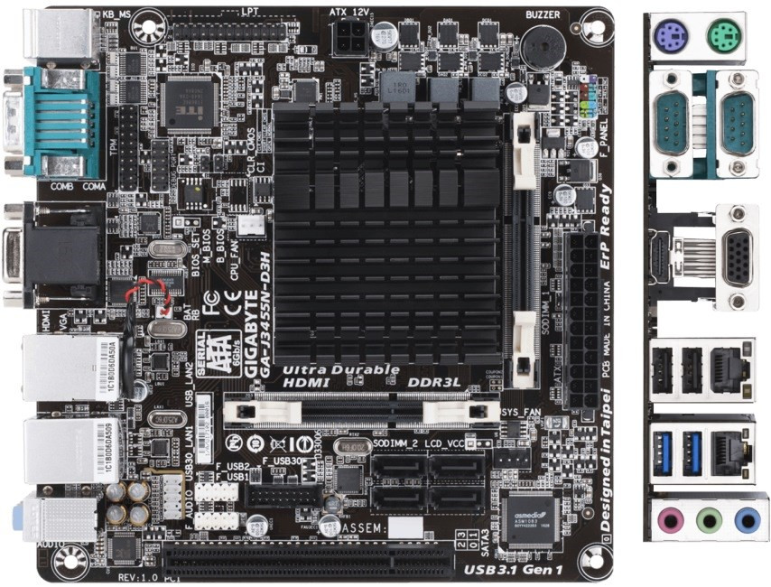 Материнская плата Gigabyte GA-J3455N-D3H