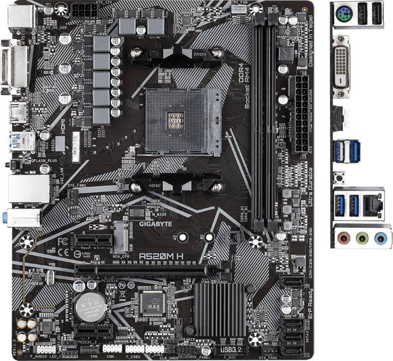 Материнська плата Gigabyte A520M H