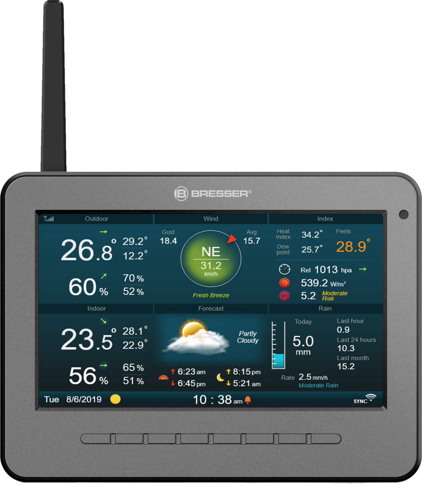 Метеостанція BRESSER Wi-Fi 7 in 1 Professional Weather Station