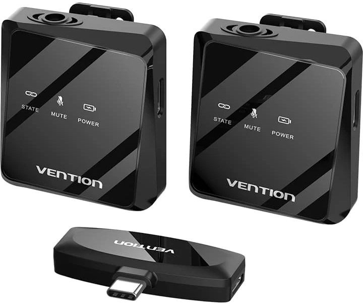 Радіосистема Vention USB-C 2-Pack Wireless Lavalier Microphone