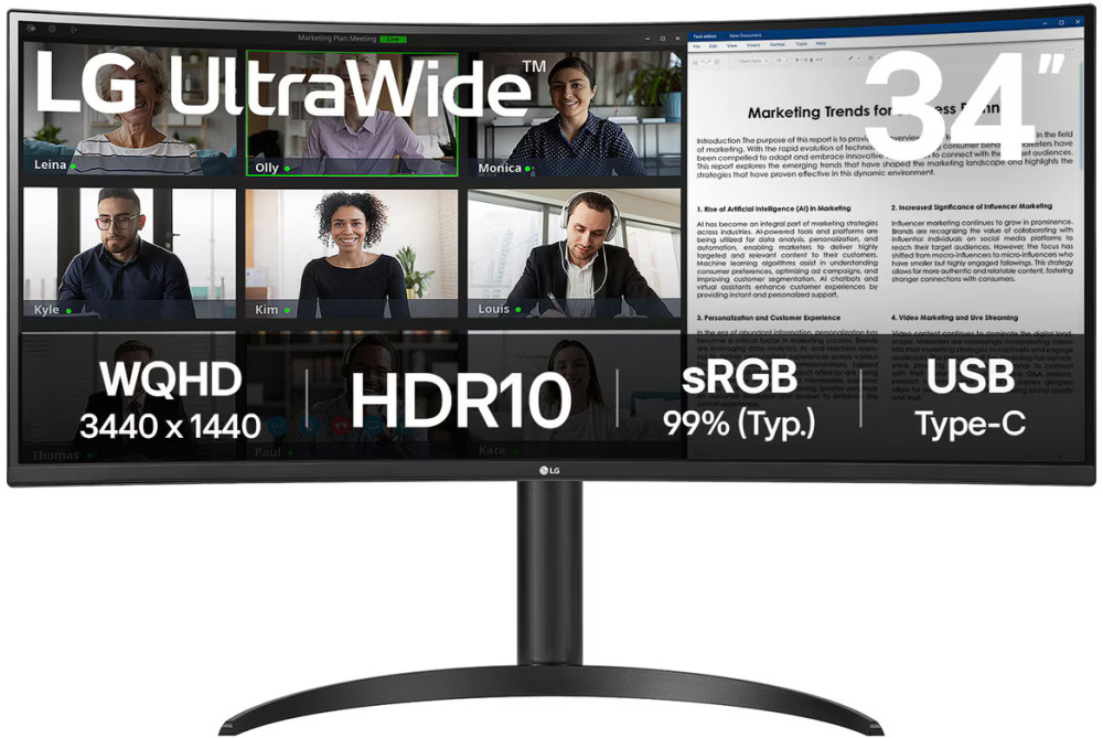 Монитор LG UltraWide 34WR55QK