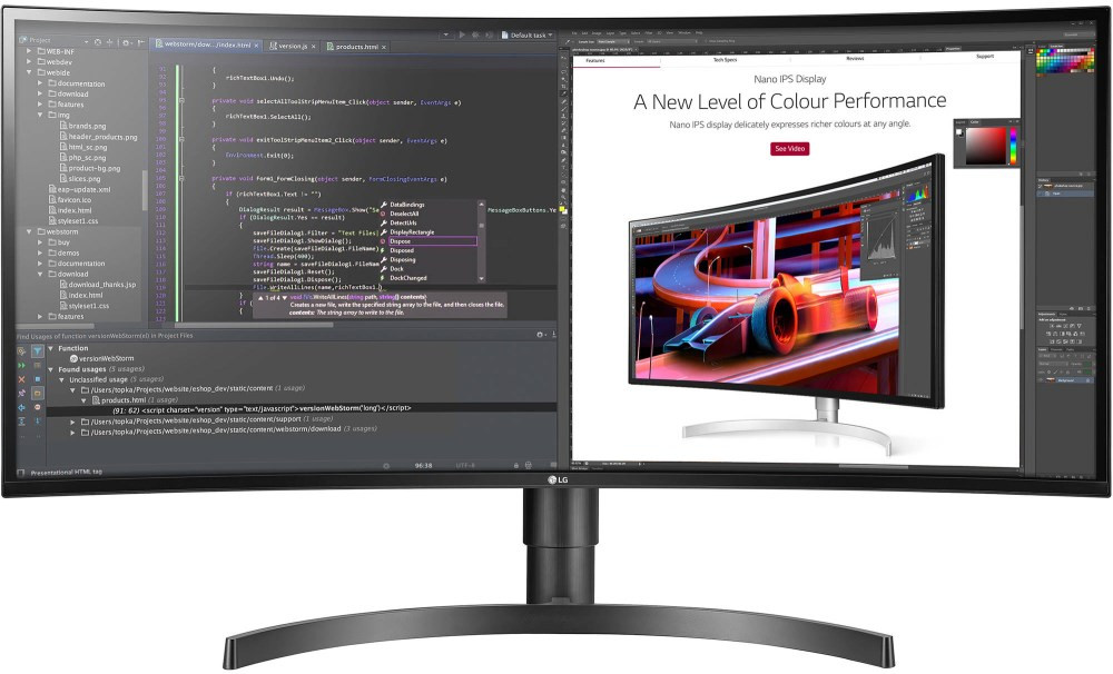 Монитор LG UltraWide 34WL85C