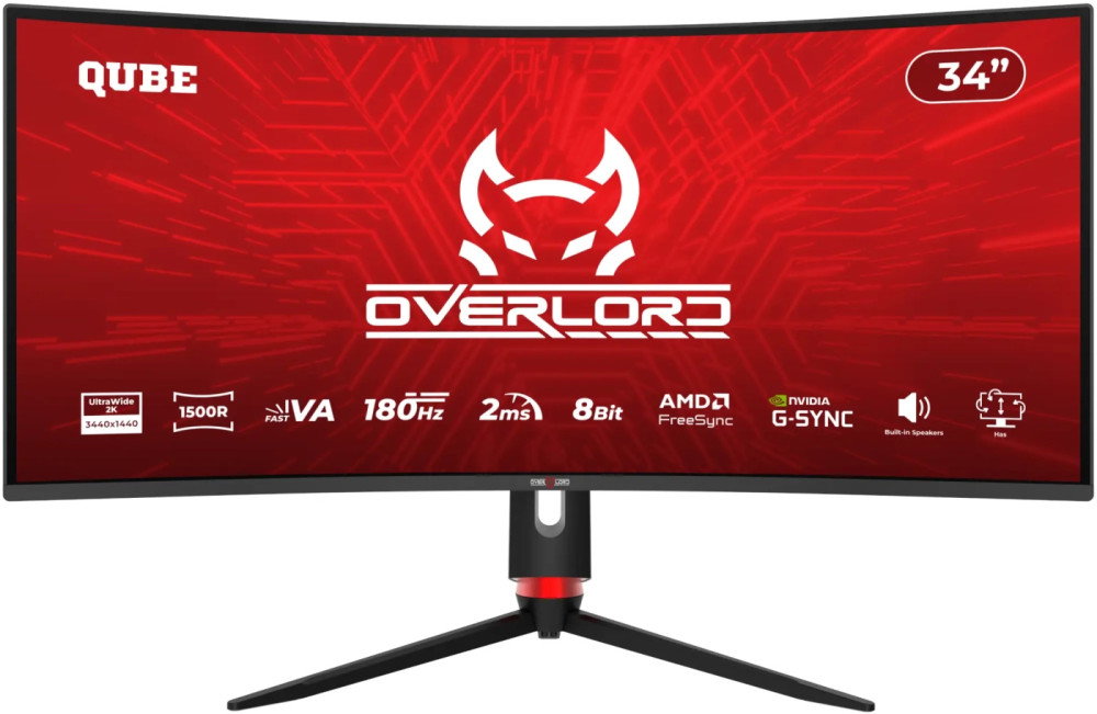 Ігровий монітор QUBE Overlord C34UQ180H