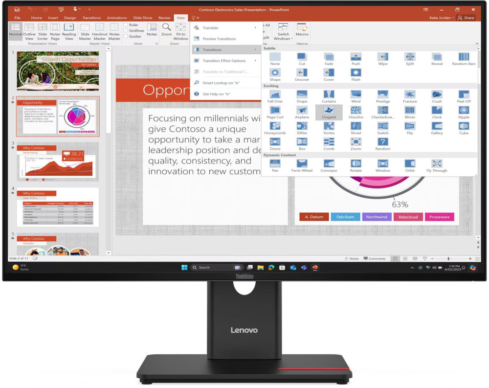Монітор Lenovo ThinkVision T27-40
