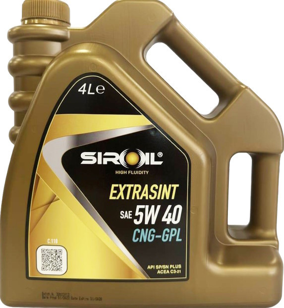 Моторное масло Siroil Extrasint 5W-40 CNG-GPL 4L