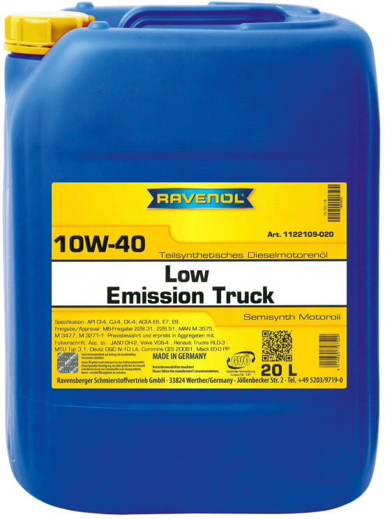 Моторне мастило Ravenol Low Emission Truck 10W-40