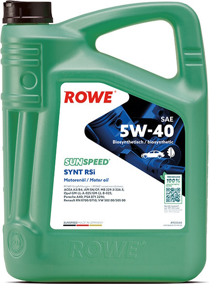 Моторное масло Rowe Sunspeed Synt RSi 5W-40