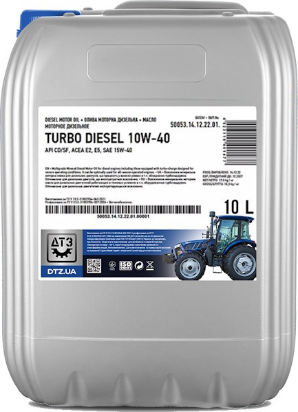 Моторное масло DTZ Turbo Diesel 10W-40 10L