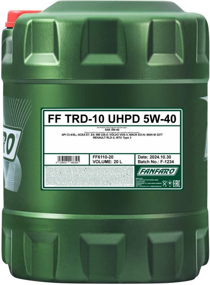 Моторне мастило Fanfaro TRD-10 UHPD 5W-40