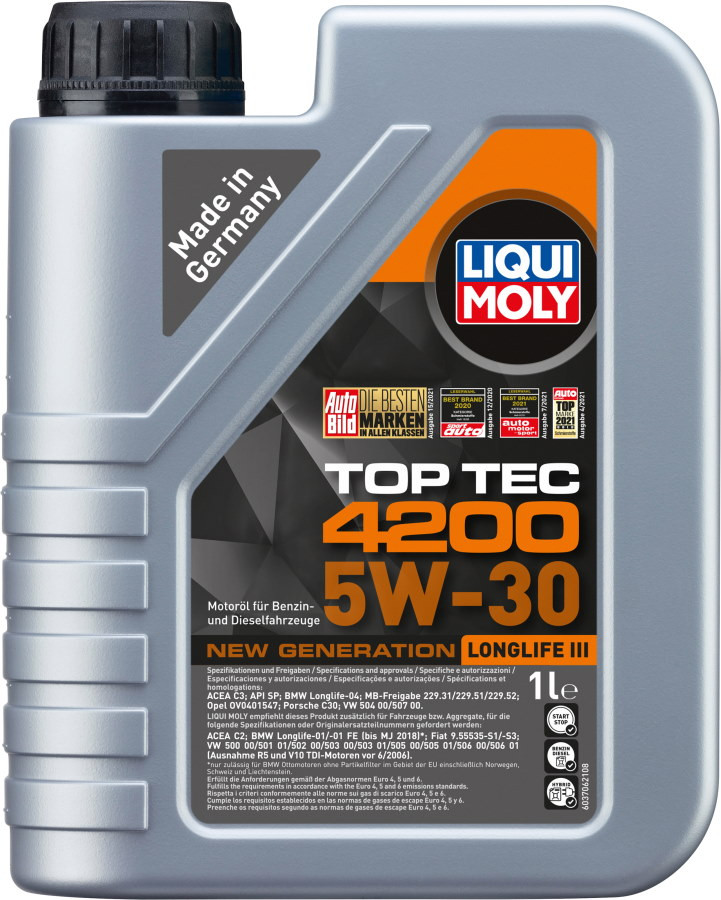 Моторное масло Liqui Moly Top Tec 4200 New Generation 5W-30
