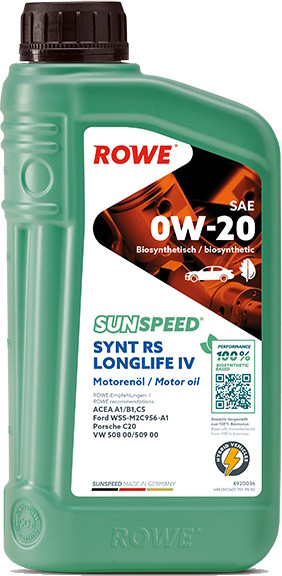 Моторное масло Rowe Sunspeed Synth RS Longlife IV 0W-20