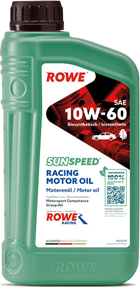 Моторное масло Rowe Sunspeed Racing Motor Oil 10W-60