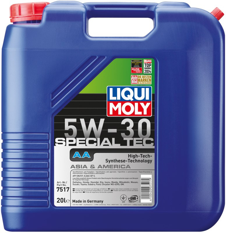 Моторное масло Liqui Moly Special Tec AA 5W-30
