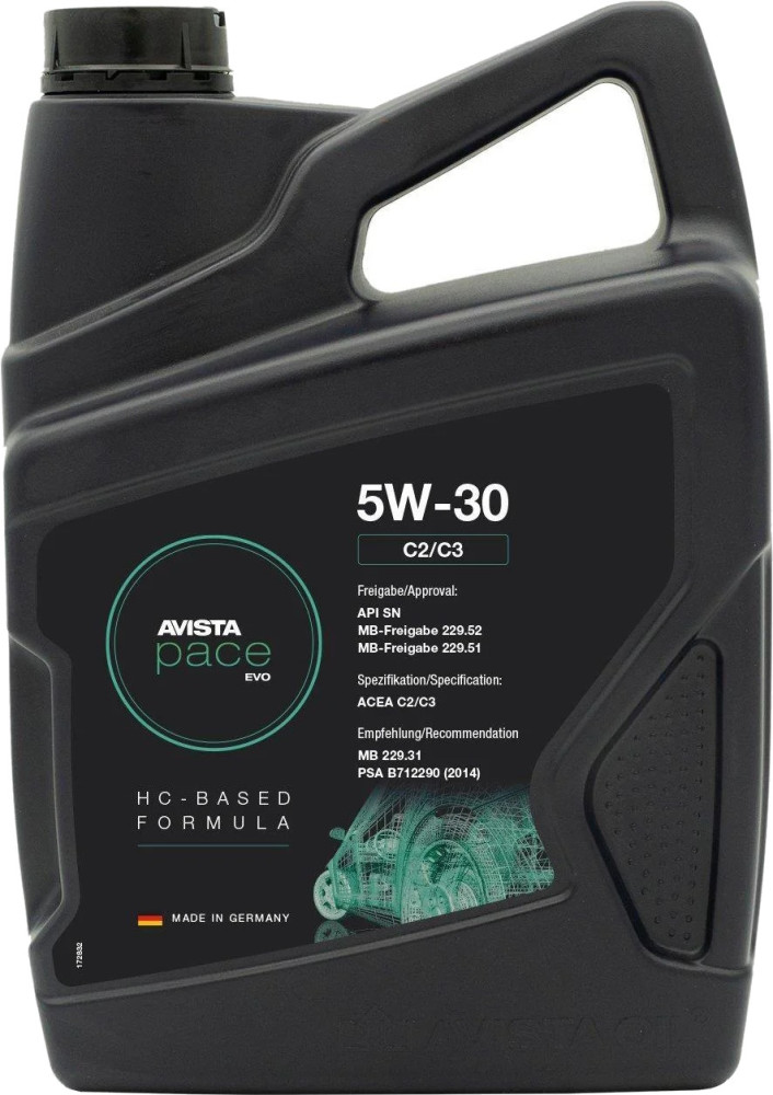Моторне мастило AVISTA Pace EVO C2/C3 5W-30