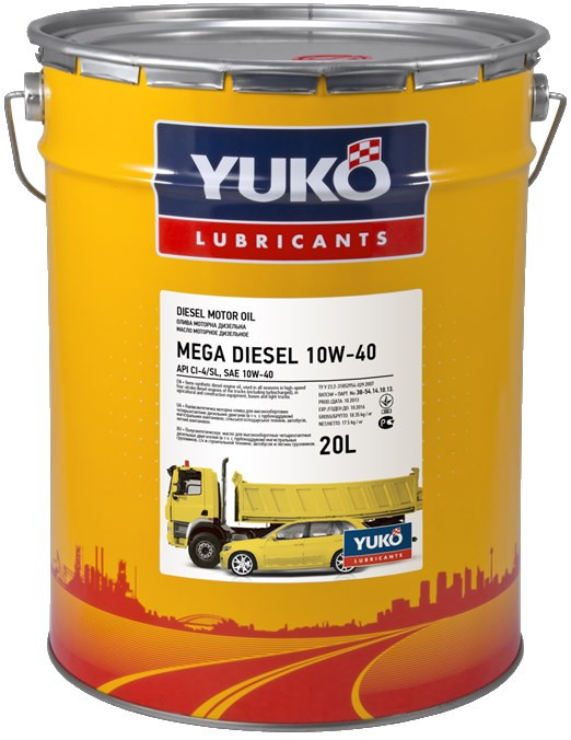 Моторное масло YUKO Mega Diesel 10W-40