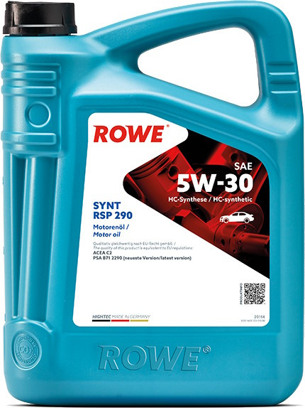 Моторное масло Rowe Hightec Synt RSP 290 5W-30