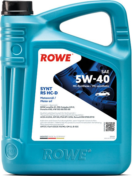 Моторное масло Rowe Hightec Synt RS HC-D 5W-40