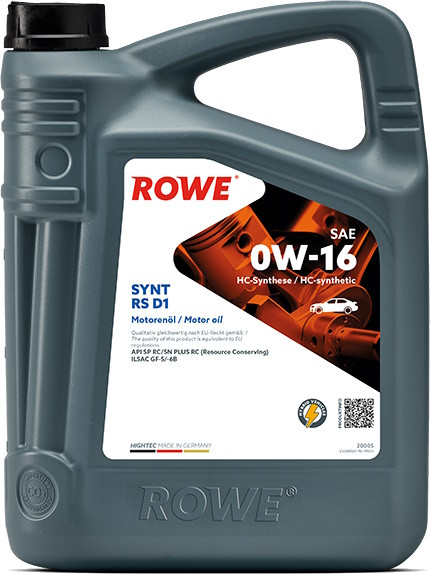 Моторное масло Rowe Hightec Synt RS D1 0W-16