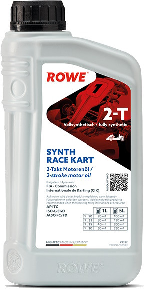 Моторное масло Rowe Hightec Synth Race Kart 2T 1L