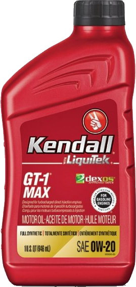 Моторне мастило Kendall GT-1 Max Premium Full Synthetic 0W-20 1L
