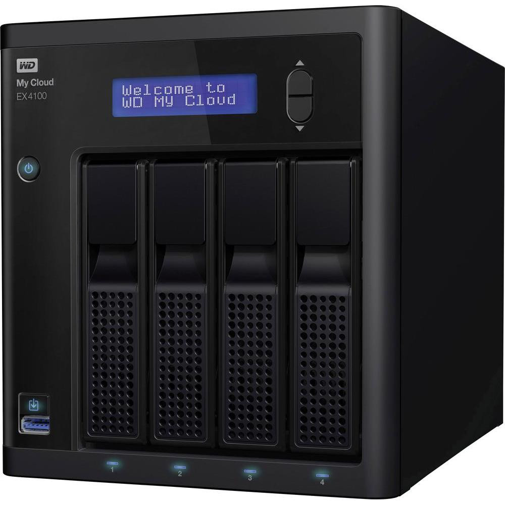 NAS-сервер WD My Cloud Expert PR4100 16 ТБ (WDBWZE0160KBK)