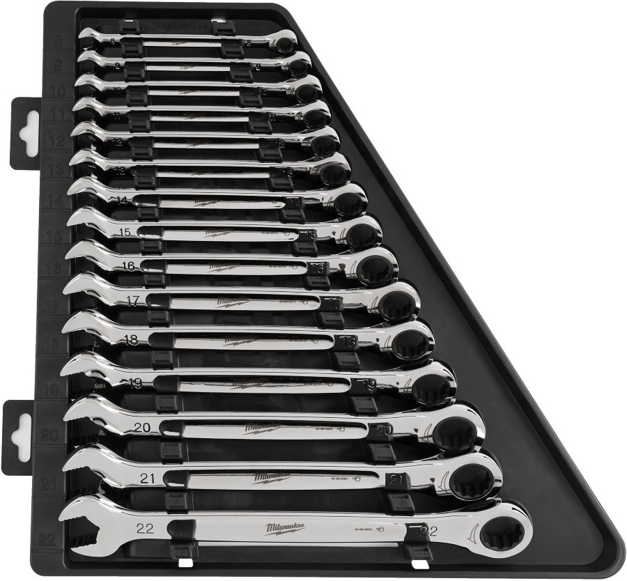 Набір інструментів Milwaukee MAX BITE ratcheting metric combination spanner set 15 pc (4932464994)