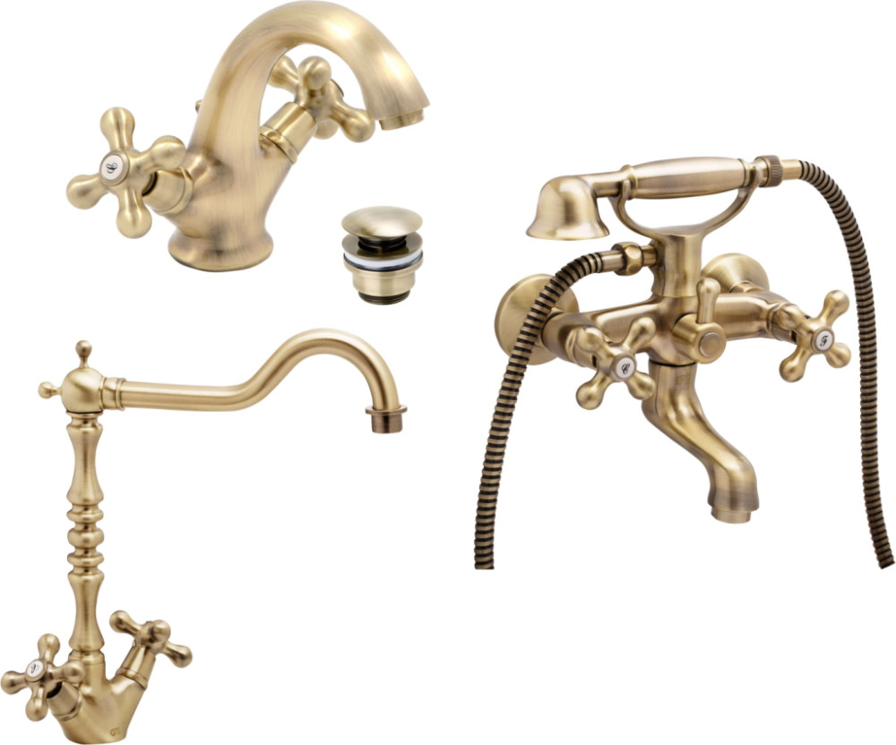 Набор смесителей Genebre New Regent Classic 04NRC-bath