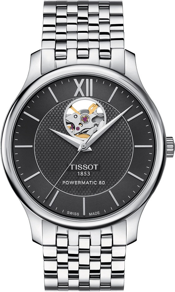 Наручные часы TISSOT Tradition Powermatic 80 Open Heart T063.907.11.058.00