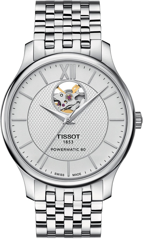 Наручные часы TISSOT Tradition Powermatic 80 Open Heart T063.907.11.038.00