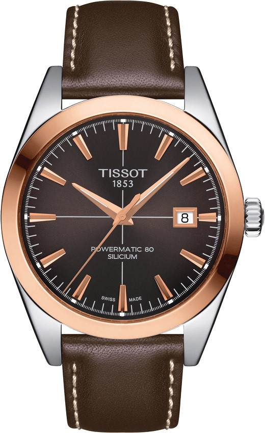 Наручные часы TISSOT Gentleman Powermatic 80 Silicium Solid 18k Gold Bezel T927.407.46.291.00