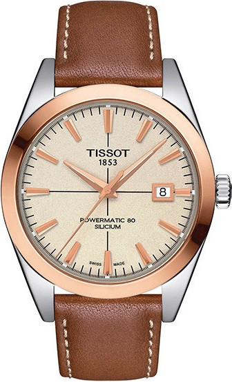 Наручные часы TISSOT Gentleman Powermatic 80 Silicium Solid 18k Gold Bezel T927.407.46.261.00