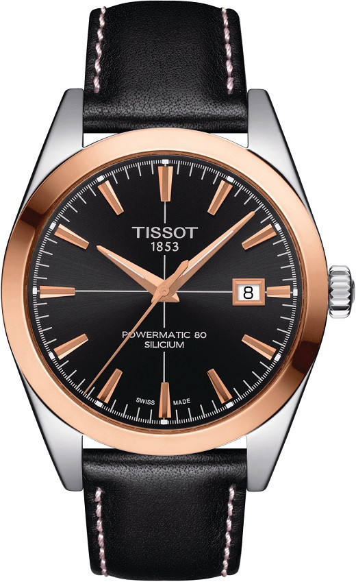 Наручные часы TISSOT Gentleman Powermatic 80 Silicium Solid 18k Gold Bezel T927.407.46.051.00
